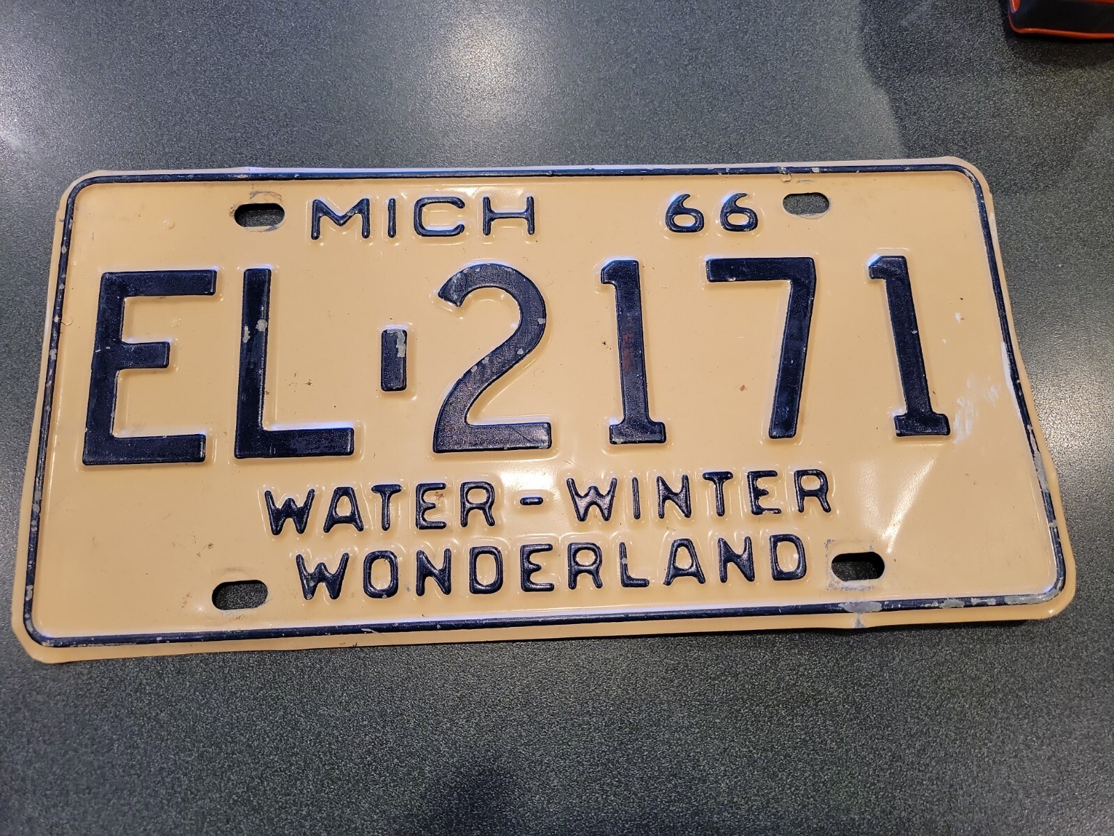 1966 Michigan License Plate EL2171 eBay