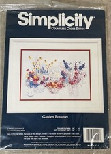 Simplicity Garden Bouquet # 05520 Countless Cross Stitch Kit USA Made