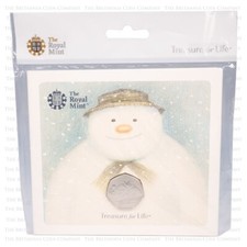 2018 Royal Mint The Snowman BU 50p Fifty Pence Coin Pack Sealed, Uncirculated, 3