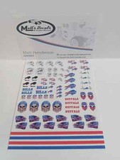 1/64 for hot wheels waterslide decals buffalo bills football  MADE IN THE USA!