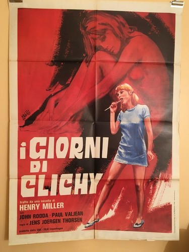 1969 I GIORNI DI CLICHY Henry Miller italienisches Filmplakat 2F sexy Erotik 70er 60er! - Bild 11 von 12