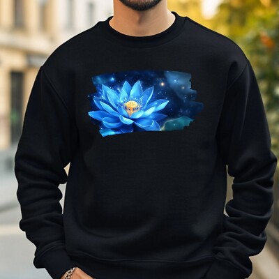 Blue Lotus Flower Sweatshirt Cosy And Perfect For Any Occasion S To 4XL