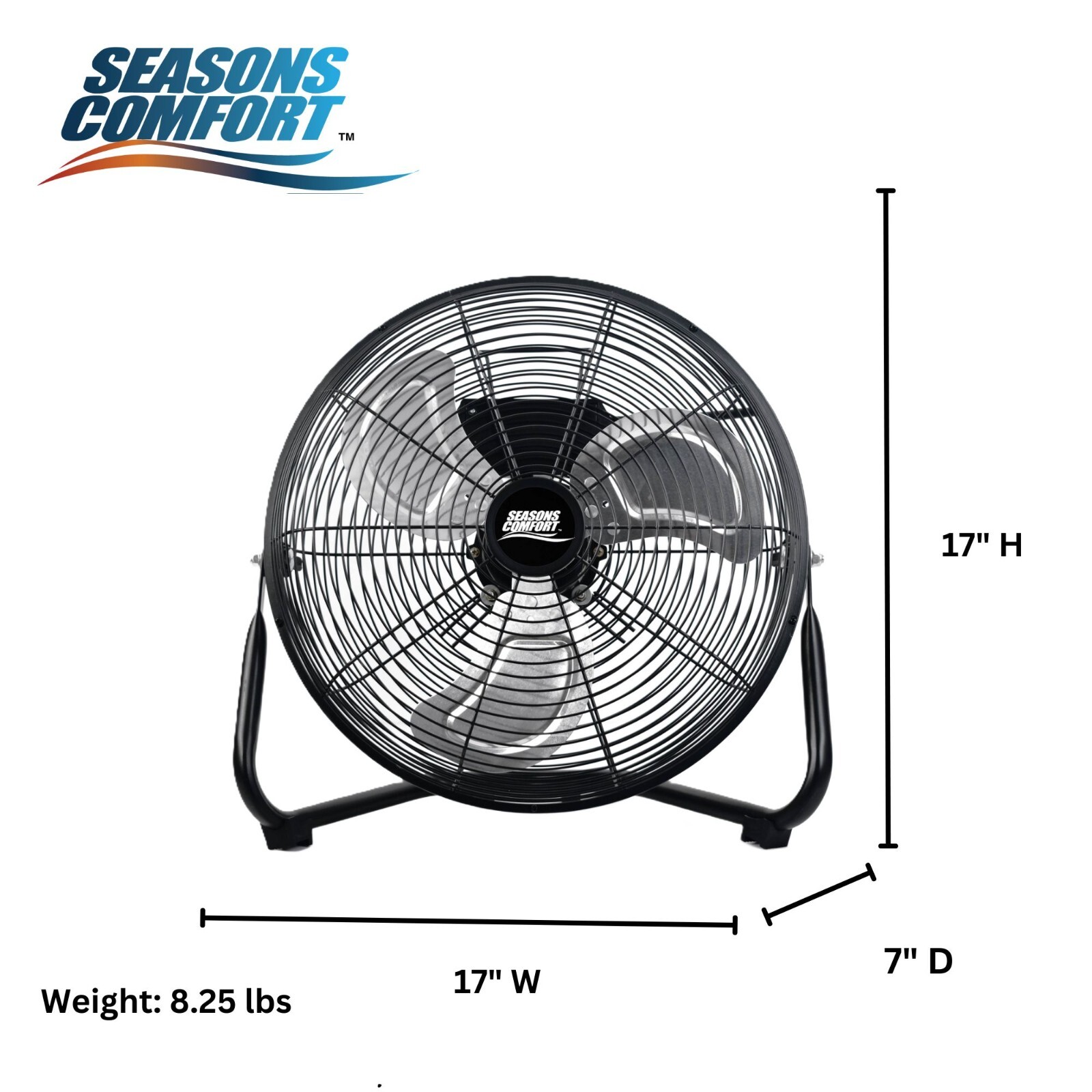 Seasons Comfort 2 Pack of 14 Inch High-Velocity Metal Fan, 360° Tilt - FHV14