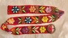 Beautiful Flower Belt Embroidered Peru, Red, New!