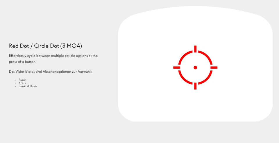 HAWKE 12150 Reflexvisier ENDURANCE REFLEXVISIERE 3 MOA DOT / CIRCLE DOT - ROT - Bild 3 von 3