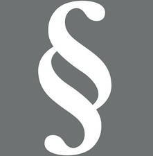 Paragraf biały 40cm znak symbol prawo prawnik kancelaria naklejka tatuaż dekoracja