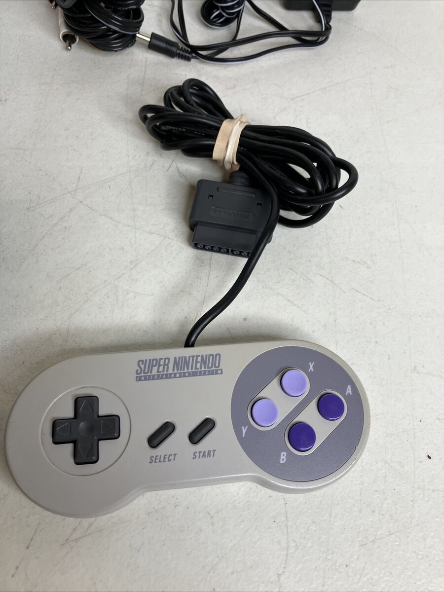 Super Nintendo SNES System Console Bundle W/ 4 Games Mario Super Nintendo SNES System Console Bundle W/ 4 Games Mario