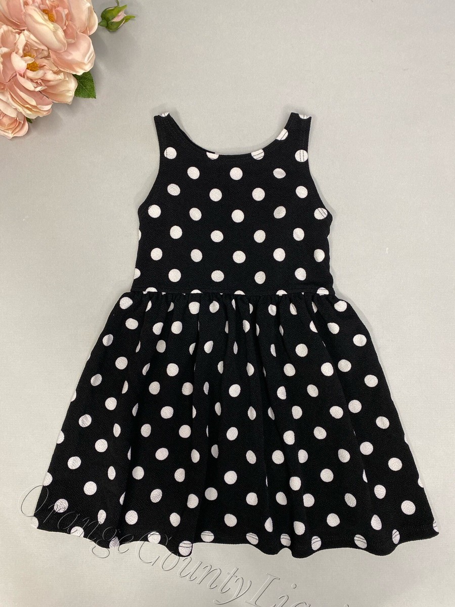 Girl kids Polka dot Black & White Dress Spring Summer Sleeveless 3/4 5/6 | eBay Girl kids Polka dot Black & White Dress Spring Summer Sleeveless 3/4 5/6 | eBay