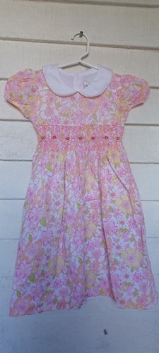 Easter Rare Edition Floral Dress Girls Size 5 Puff Sleeve Pink flower - Picture 3 of 7