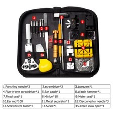 Professional Watch Repair Kit Watchmaker Back Case Opener Link Pin Spring Bar US