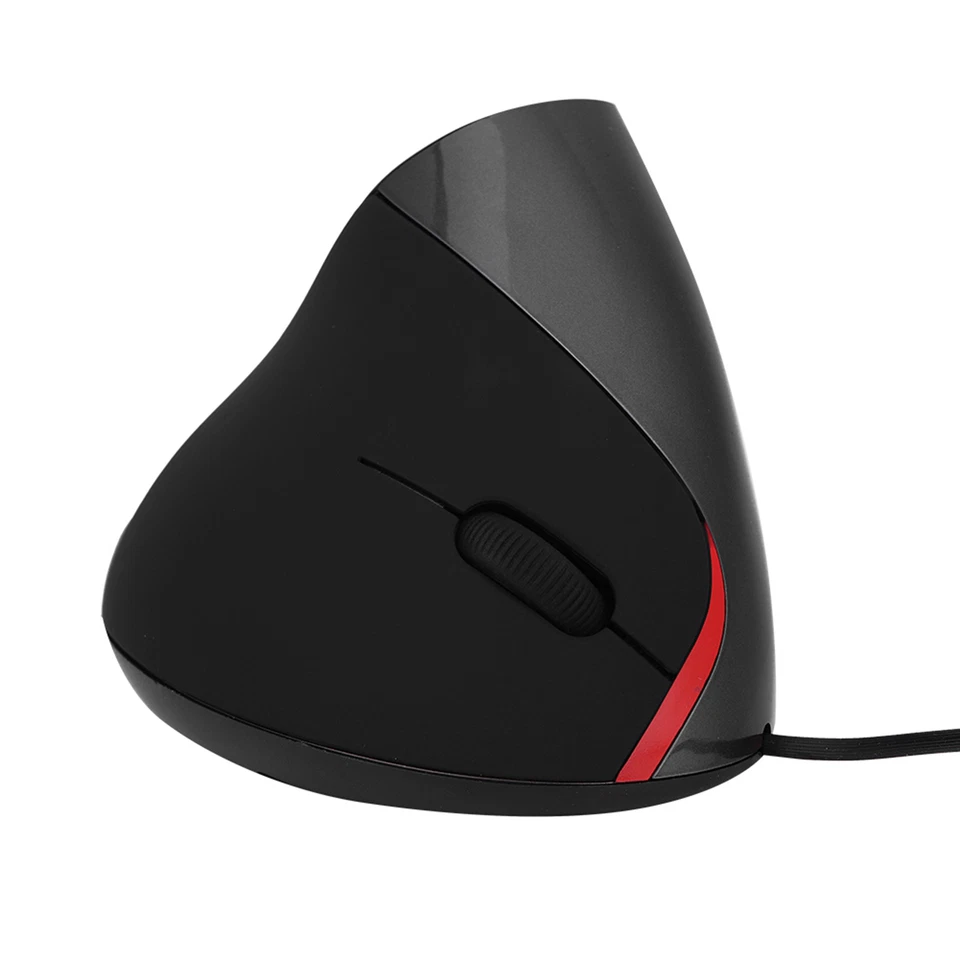 3200 DPI Wired Vertical Ergonomic Optical Mouse For PC Laptop Computer USB Mice - Image 3 of 4