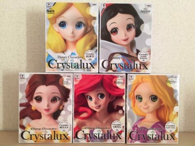 Disney Prinzessin Crystalux Figur Komplettset alle 5 Puppen Spielzeug Arielle...