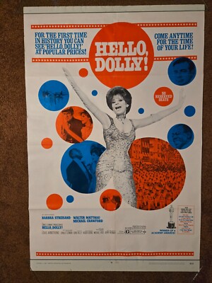 HELLO DOLLY, Original 1970 folded (27x41) movie poster. Barbara Streisand