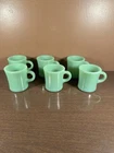 New ListingFire King Jadeite Green Coffee Mugs Set of 6 Vintage with 'C' Handle
