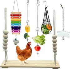 6 Packs Chicken Toys for Coop Accessries, Swing Chicken...