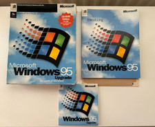 Original Microsoft Windows 95 Upgrade Big Box CD-ROM Complete Vintage PC