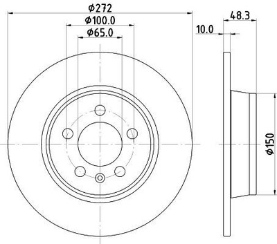 2X Mintex MDC2800C Rear Brake Discs 272mm Solid Fits Audi A1