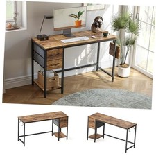Computer Desk with 2 Drawers, 40 Inch Small Home Office Desk Study Writing