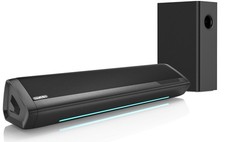 Saiyin 2.1CH Sound Bar with Subwoofer for TV, 17inch Subwoofer, Black