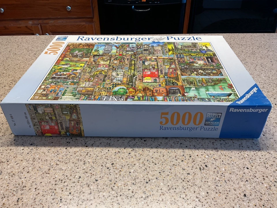 Ravensburger 17430 Colin Thompson: Bizarre Town 5000 Pc Jigsaw Puzzle Exc Used  - Image 4 of 4