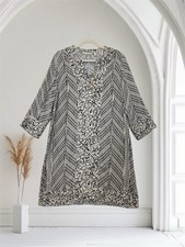Soft Surroundings Womens Raven Dress Size Medium V Neck Summer Chic $140 Flaw