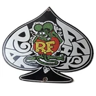 Vintage Rat Fink Sign - Car Mod Auto Hot Rod Gas Pump Plate Porcelain Spade Sign