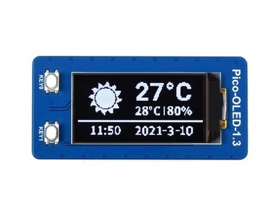 Waveshare 1.3inch OLED Display Module for Raspberry Pi 1.3inch, Pico-OLED-1.3