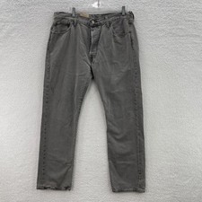 Levi's Jeans Men's 36x32 Gray 501 Original Straight Button Fly Denim Grunge Rock