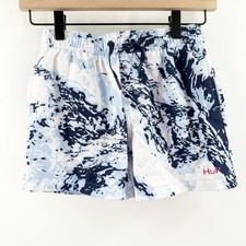 Huk Volley Swim Shorts Boys Size Youth Small Mossy Oak Pursuit Mesh Lining