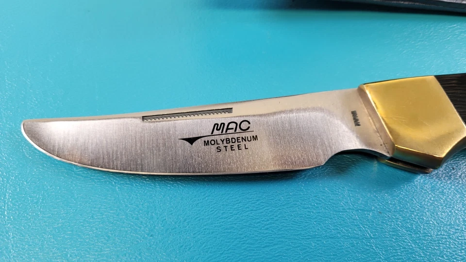 Faca dobrável vintage grande MAC aço molibdênio + bainha Seki Japão TR765 - Imagem 2 de 4