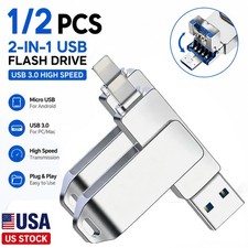 1/2pcs USB 3.0 Flash Drive 2TB Type C Memory Photo Stick for iPhone Android iPad