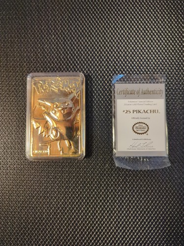 1999 Burger King Pokemon Limited Edition 23k GP Pikachu Complete w/ Certificate - Picture 4 of 18