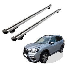 Grundtr&auml;ger Dachtr&auml;ger passend f&uuml;r Subaru FORESTER ab Baujahr 2013 V1 in silber