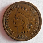 1881 UNITED STATES PENNY - INDIAN HEAD - RARE DATE - Great Coin - Lot #U12