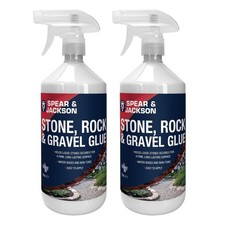 Stone, Rock and Gravel Bonding Glue, 2 x 1L,  Water-Based, Spear & Jackson