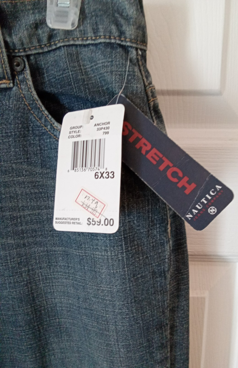NAUTICA JEANS CO NWT Women's Sz 6 x 33 Mid Rise Boot Cut Atlantic