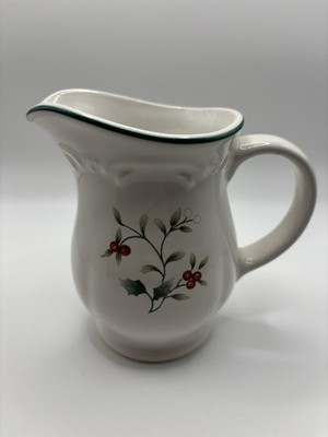 Pfaltzgraff Winterberry Creamer Stoneware Holly Berry Christmas