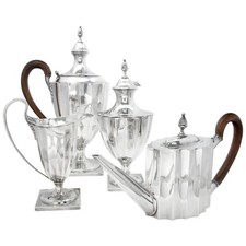 LUCO heavy Hand Wrought Sterling Silver, 4 pieces Tea/coffee set