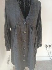 Try Collection Zara Euro S GREY Button Through Smock Dress. New