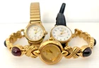 Vtg Womens Watches Lot Of 3 - Timex GemTime Indiglo, Acqua - New Batteries