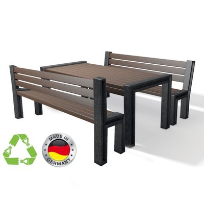Sitzgruppe Hyde Park (100% recycelt) wetterfest Gastronomie Möbel Outdoor Bistro