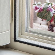 Zanzariera a Velcro 2x75x250 Nera per Porta