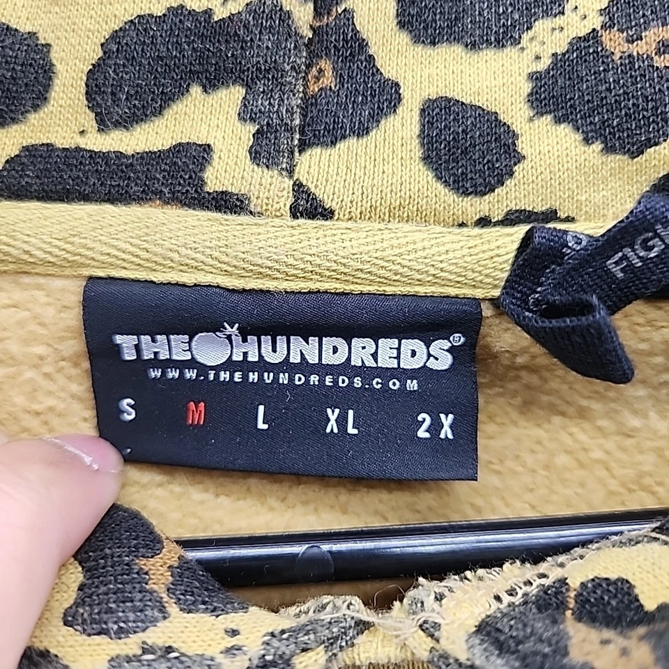 CIENTOS Abrigo Pullover con Capucha Leopardo BEA$T TALLA Mediana Ropa de Calle Foto 4 de 4