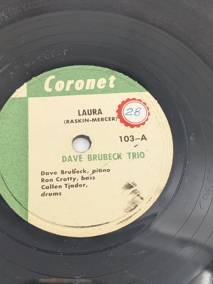 Laura/Indiana DAVE BRUBECK TRIO 78 RPM JAZZ VG - Image 4 of 4