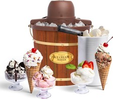 Electric Ice Cream Maker - Old Fashioned Soft Serve Ice Cream Machine Makes