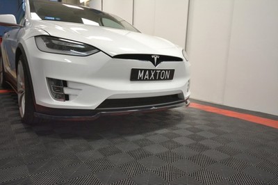 Maxton Design Frontlippe V.1 passend für Tesla MODEL X schwarz Hochglanz
