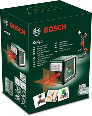 Bosch Kreuzlinienlaser Quigo mit Universalklemme MM 2
