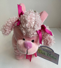 Kellytoy Pack Mates Pink Poodle Plush Purse Bag Zipper Stuffed Animal Toy vtg