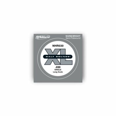 D'ADDARIO NHR030 Half Round Einzelsaite für Bassgitarre, Long Scale, .030