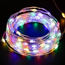 Copper String LED Twinkle String Fairy Lights US Plug with Switch 4.5V 8 Models